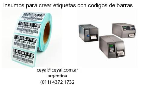 Insumos para crear etiquetas con codigos de barras
