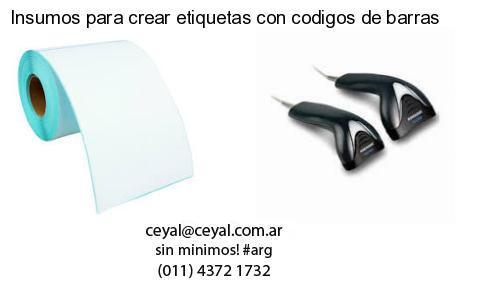 Insumos para crear etiquetas con codigos de barras