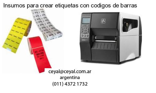Insumos para crear etiquetas con codigos de barras