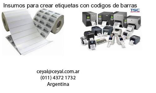 Insumos para crear etiquetas con codigos de barras