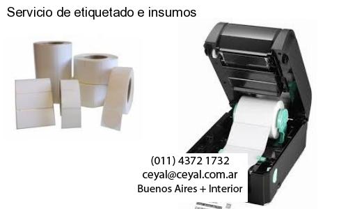Servicio de etiquetado e insumos
