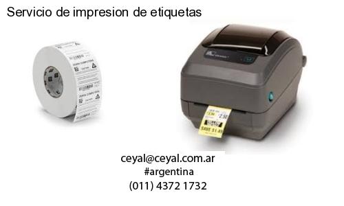 Servicio de impresion de etiquetas
