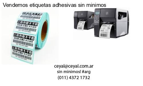 Vendemos etiquetas adhesivas sin minimos