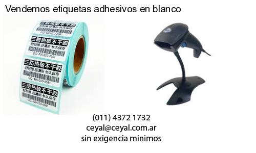 Vendemos etiquetas adhesivos en blanco