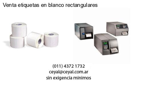 Venta etiquetas en blanco rectangulares