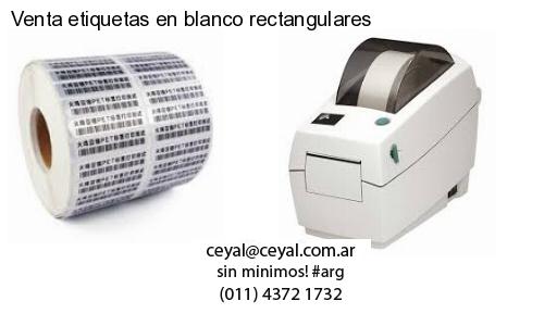 Venta etiquetas en blanco rectangulares