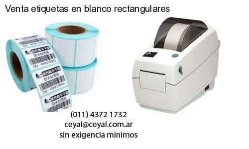 Venta etiquetas en blanco rectangulares