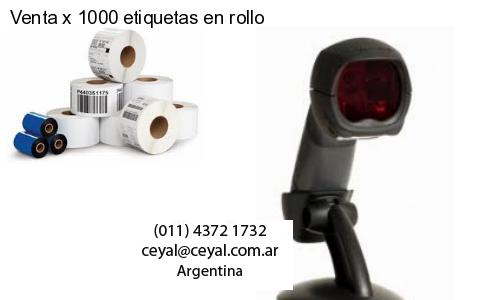 Venta x 1000 etiquetas en rollo