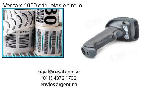 Venta x 1000 etiquetas en rollo