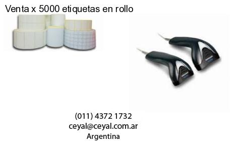 Venta x 5000 etiquetas en rollo