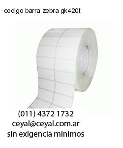 codigo barra zebra gk420t