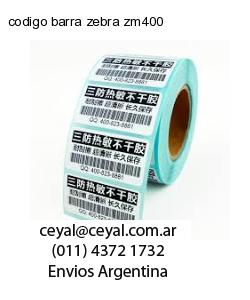 codigo barra zebra zm400