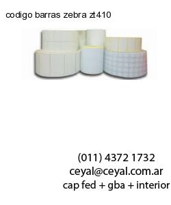 codigo barras zebra zt410