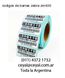 codigos de barras zebra zm400
