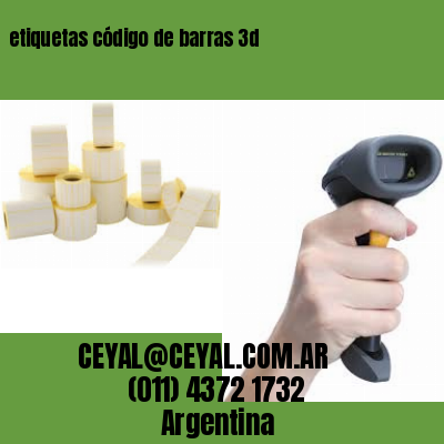 etiquetas código de barras 3d