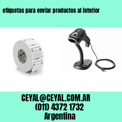 etiquetas para enviar productos al interior