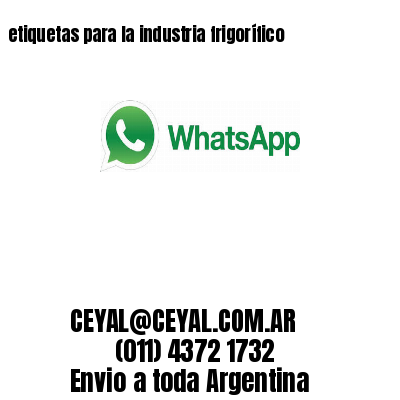 etiquetas para la industria frigorífico