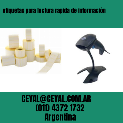 etiquetas para lectura rapida de información