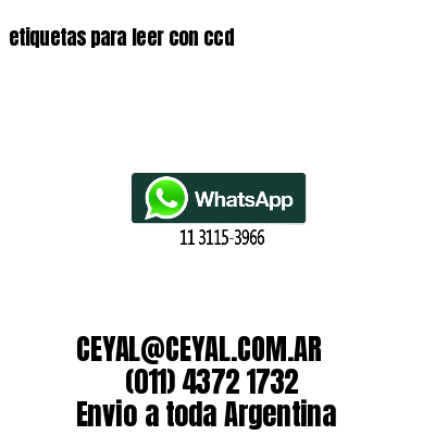 etiquetas para leer con ccd