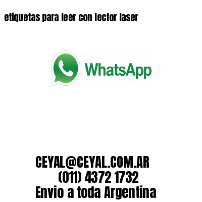 etiquetas para leer con lector laser