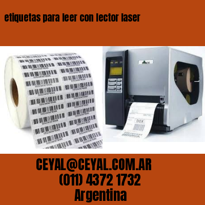 etiquetas para leer con lector laser