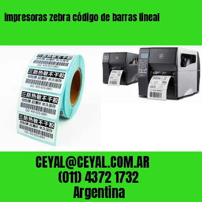 impresoras zebra código de barras lineal