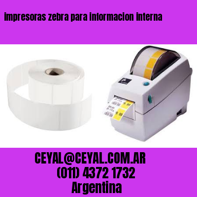 impresoras zebra para informacion interna