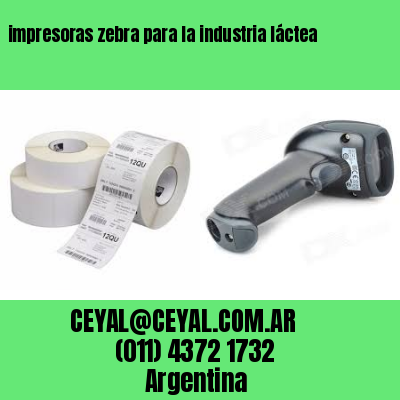 impresoras zebra para la industria láctea