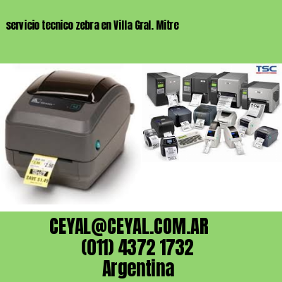 servicio tecnico zebra en Villa Gral. Mitre