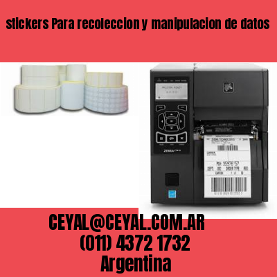stickers Para recoleccion y manipulacion de datos