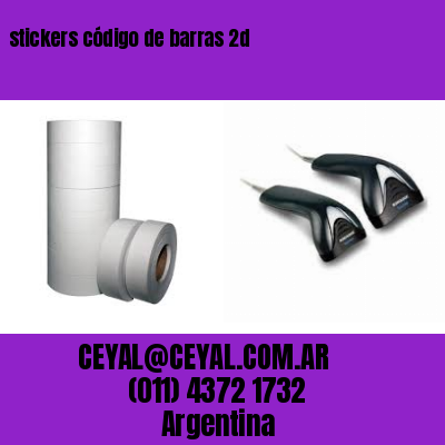 stickers código de barras 2d