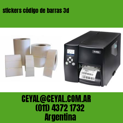 stickers código de barras 3d