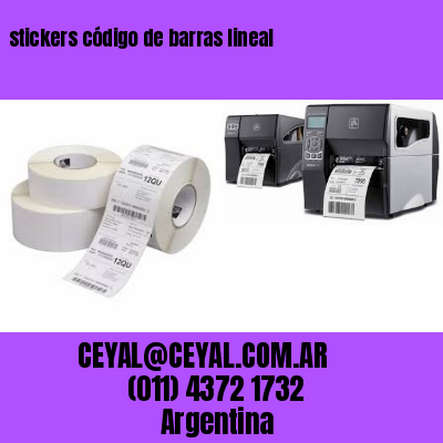 stickers código de barras lineal