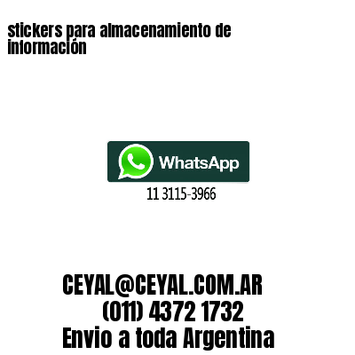 stickers para almacenamiento de información