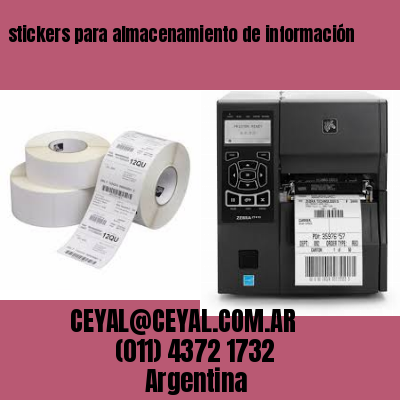 stickers para almacenamiento de información