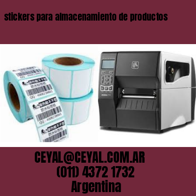 stickers para almacenamiento de productos