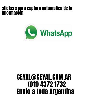 stickers para captura automatica de la información