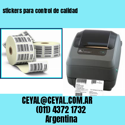 stickers para control de calidad