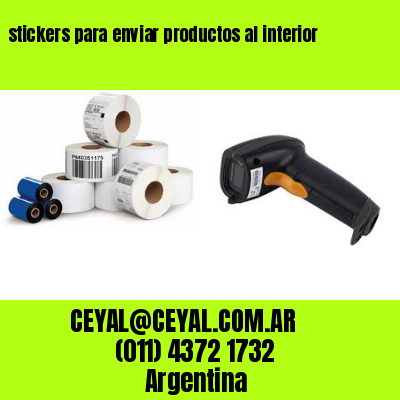 stickers para enviar productos al interior