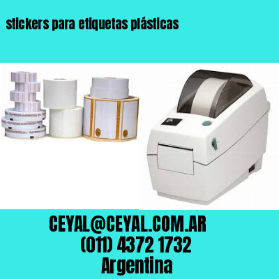 stickers para etiquetas plásticas