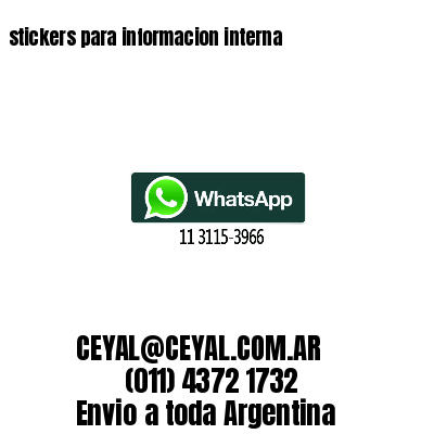 stickers para informacion interna
