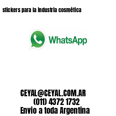 stickers para la industria cosmética