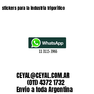 stickers para la industria frigorífico