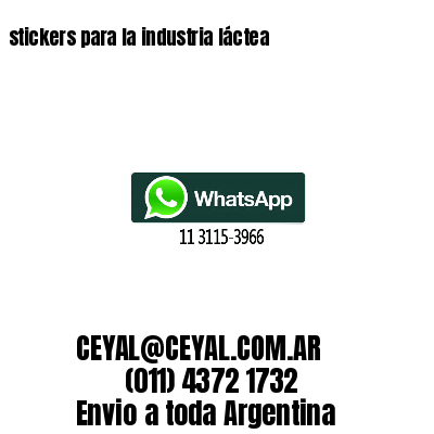 stickers para la industria láctea