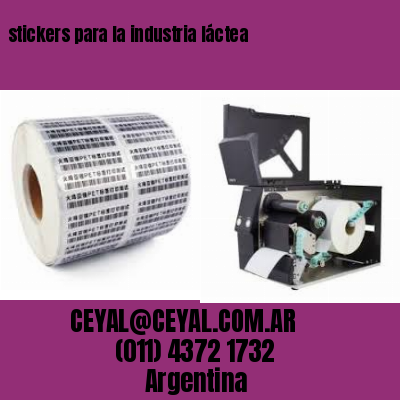 stickers para la industria láctea