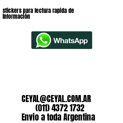 stickers para lectura rapida de información