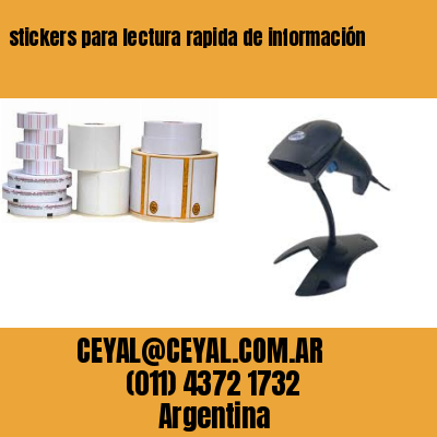 stickers para lectura rapida de información