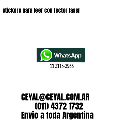 stickers para leer con lector laser