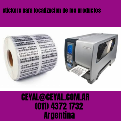 stickers para localizacion de los productos
