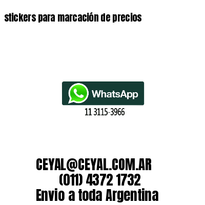 stickers para marcación de precios